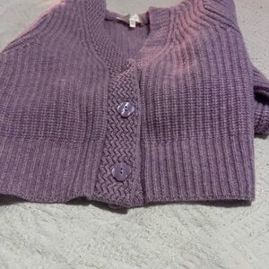 LoveShackFancy Lavender Cardigan Sweater